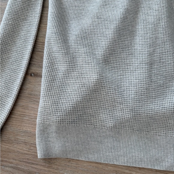 Vince Light Gray Zip Up Hooded Sweater - Picture 4 of 7
